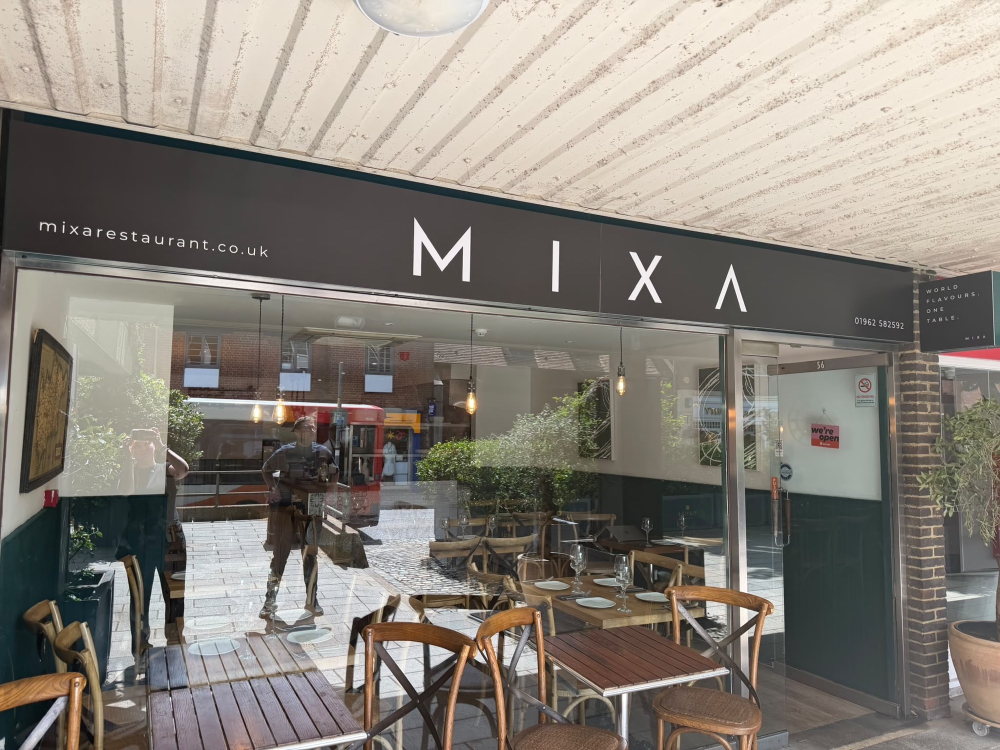 MIXA storefront on St George's Street, Winchester